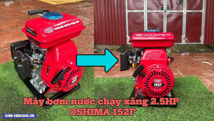 Máy Bơm Nước Chạy Xăng 4 Thì Oshima 152F - Công nghệ hiện đại Nhật Bản