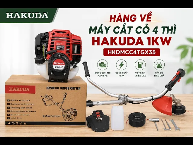 Máy Cắt Cỏ 4 Thì Hakuda 1KW HKDMCC4TGX35: Hiệu Suất Cao, Bền Bỉ & Tối Ưu Mọi Công Việc