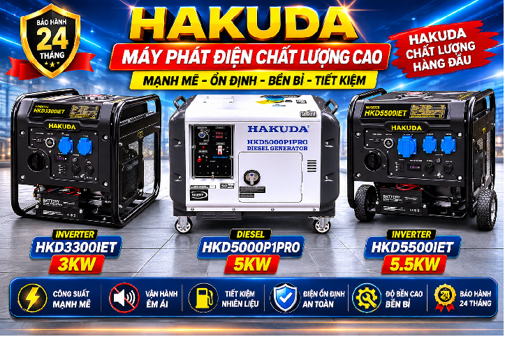 Máy Phát Điện Hakuda – Giải Pháp Điện Dự Phòng Đáng Tin Cậy Mùa Nắng Nóng