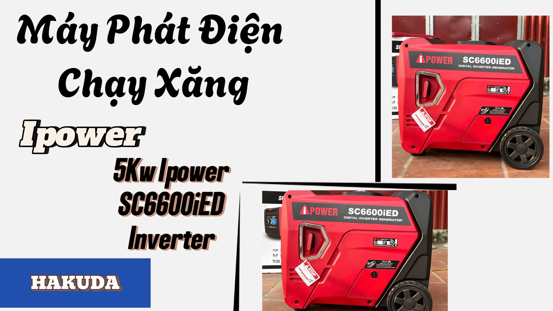 Ứng Dụng Máy Phát Điện Chạy Xăng 5Kw Ipower SC6600iED Inverter Siêu Cách Âm