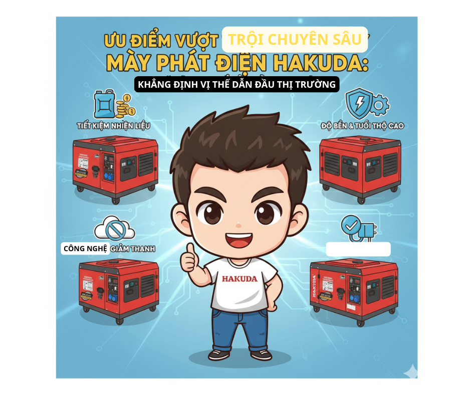 Ưu Điểm Vượt Trội Của Máy Phát Điện Chạy Dầu Hakuda: Giải Pháp Năng Lượng Tin Cậy Số 1