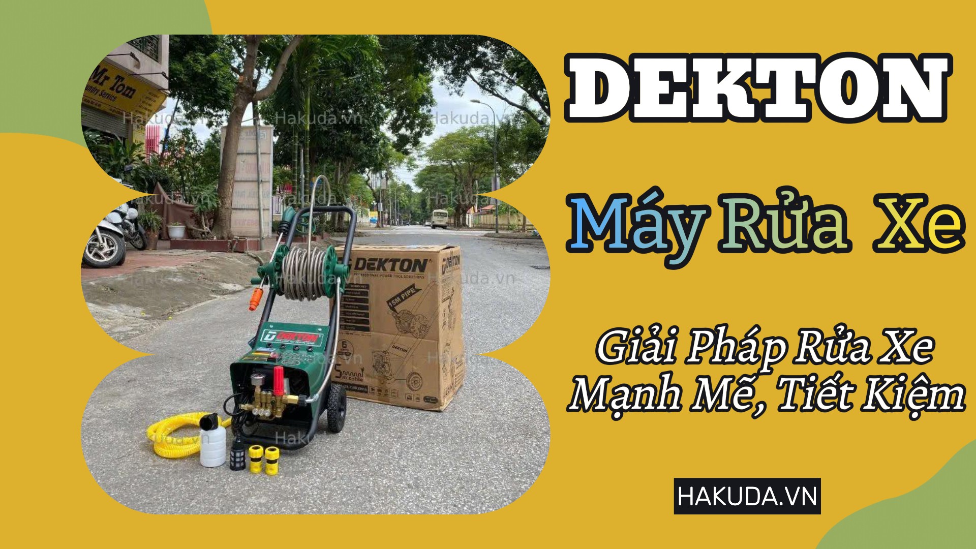 Máy Rửa Xe Dekton DK-CWR3000A Giải Pháp Rửa Xe Mạnh Mẽ, Tiết Kiệm