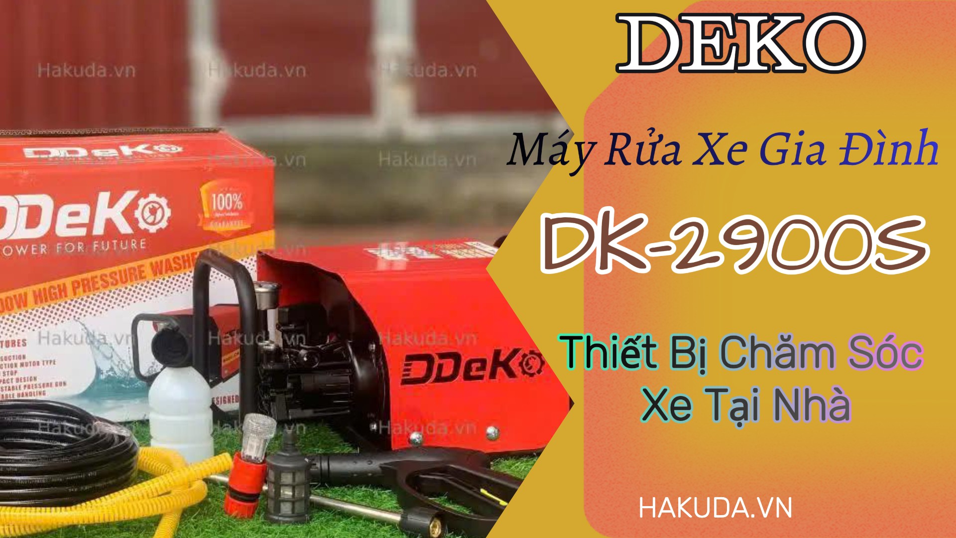Máy Rửa Xe Gia Đình 2900W Deko DK-2900S - Thiết Bị Chăm Sóc Xe Tại Nhà