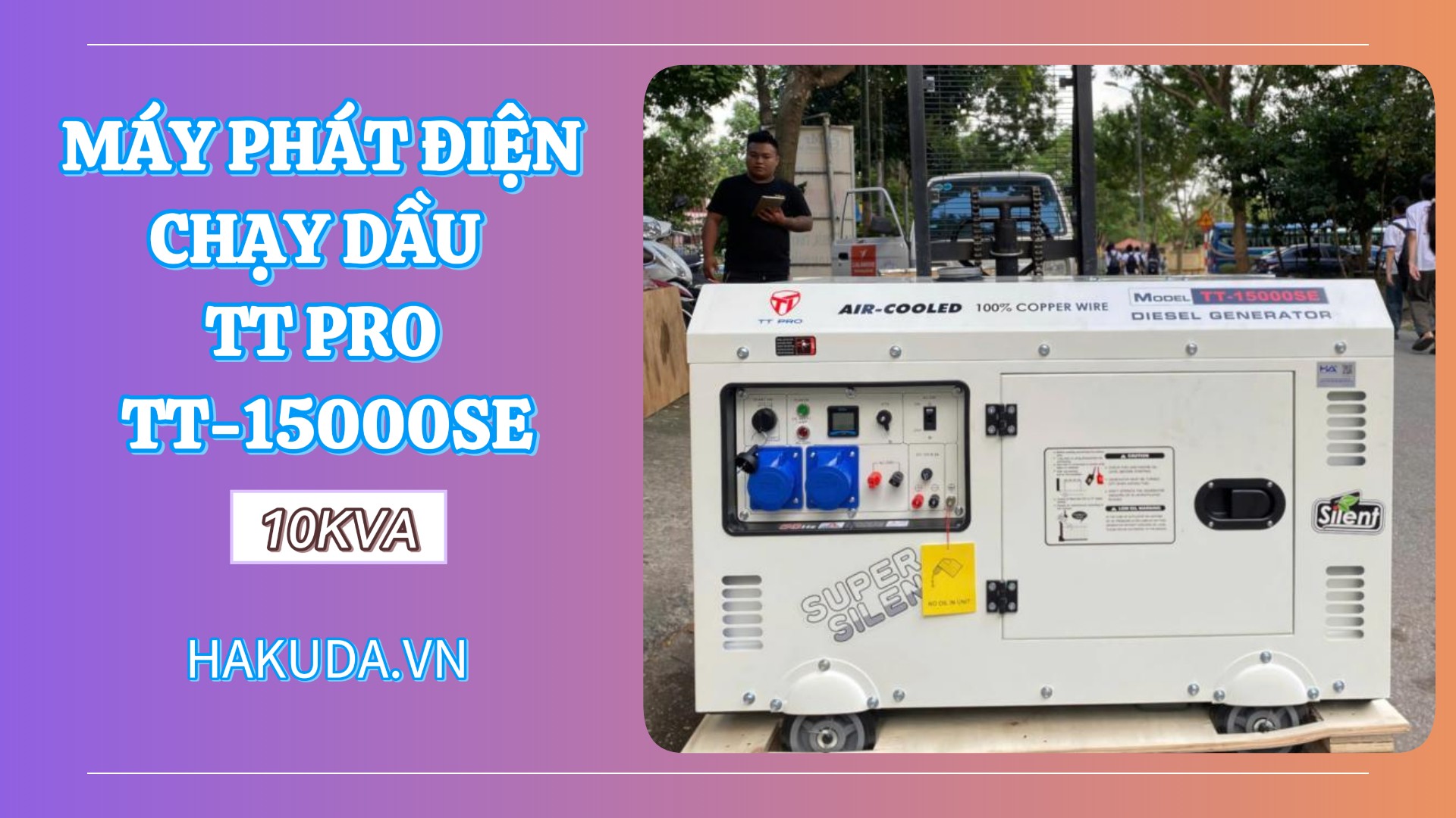 Máy phát điện chạy dầu 10KVA TT PRO TT-15000SE - Giải Pháp Cung Cấp Điện Dự Phòng