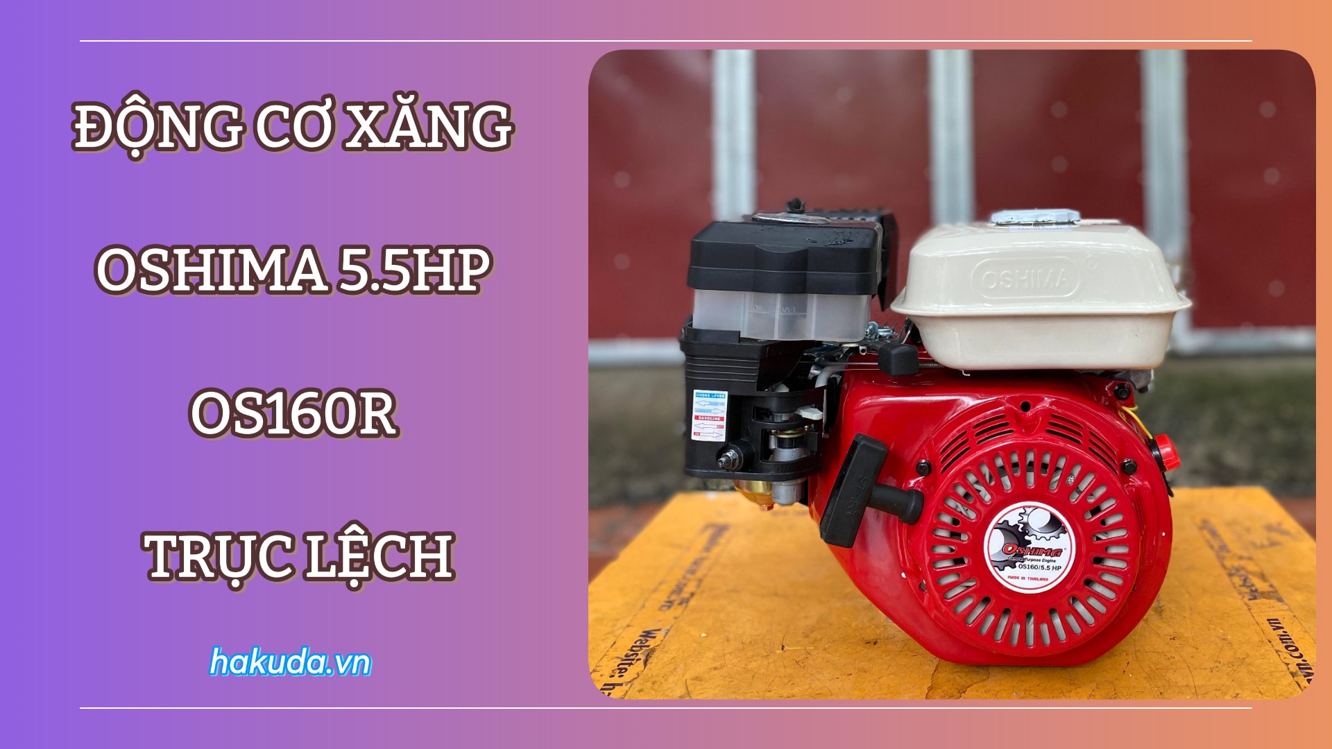 Ứng Dụng Động Cơ Xăng Oshima 5.5Hp OS160R Trục Lệch