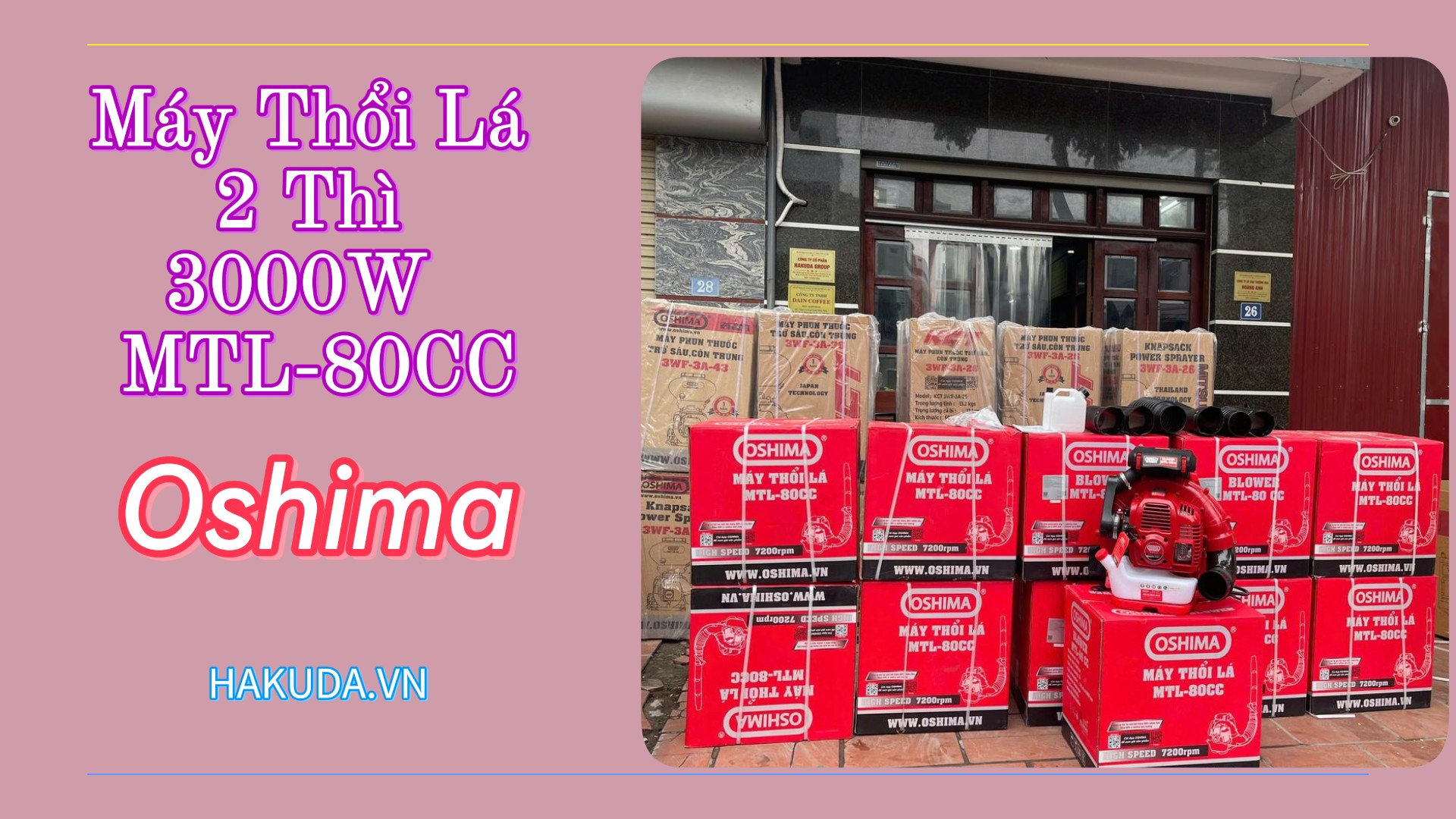 Ứng Dụng Máy Thổi Lá 2 Thì 3000W Oshima MTL-80CC