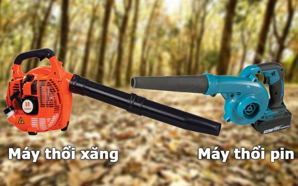 Nên Chọn Máy Thổi Lá Cây Chạy Xăng Hay Chạy Pin?