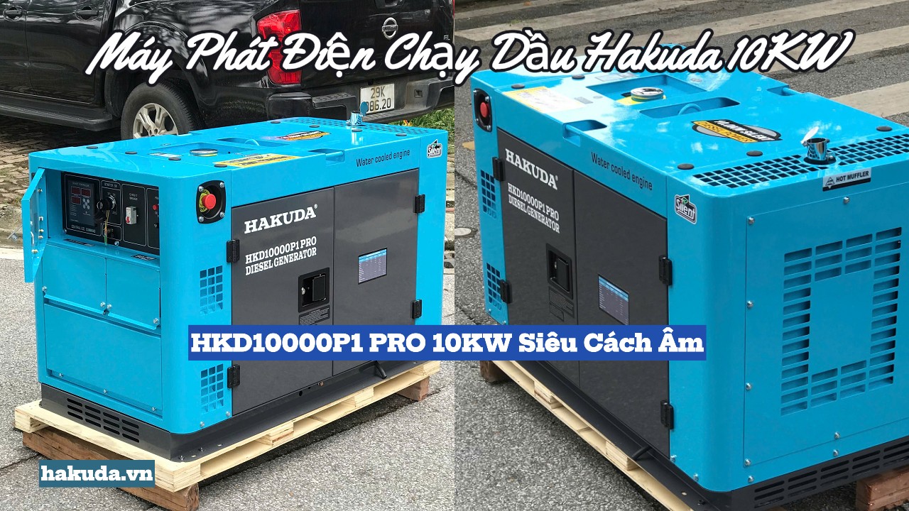 Máy Phát Điện Chạy Dầu Hakuda HKD10000P1 PRO 10KW Siêu Cách Âm - Công Nghệ Hiện Đại Nhật Bản