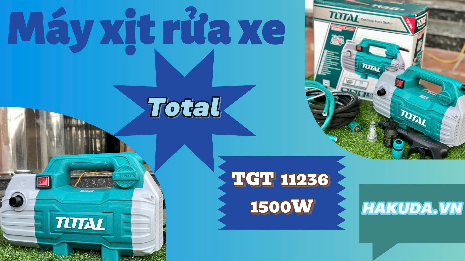 Ứng Dụng Máy Rửa Xe Gia Đình 1500W Total TGT11236