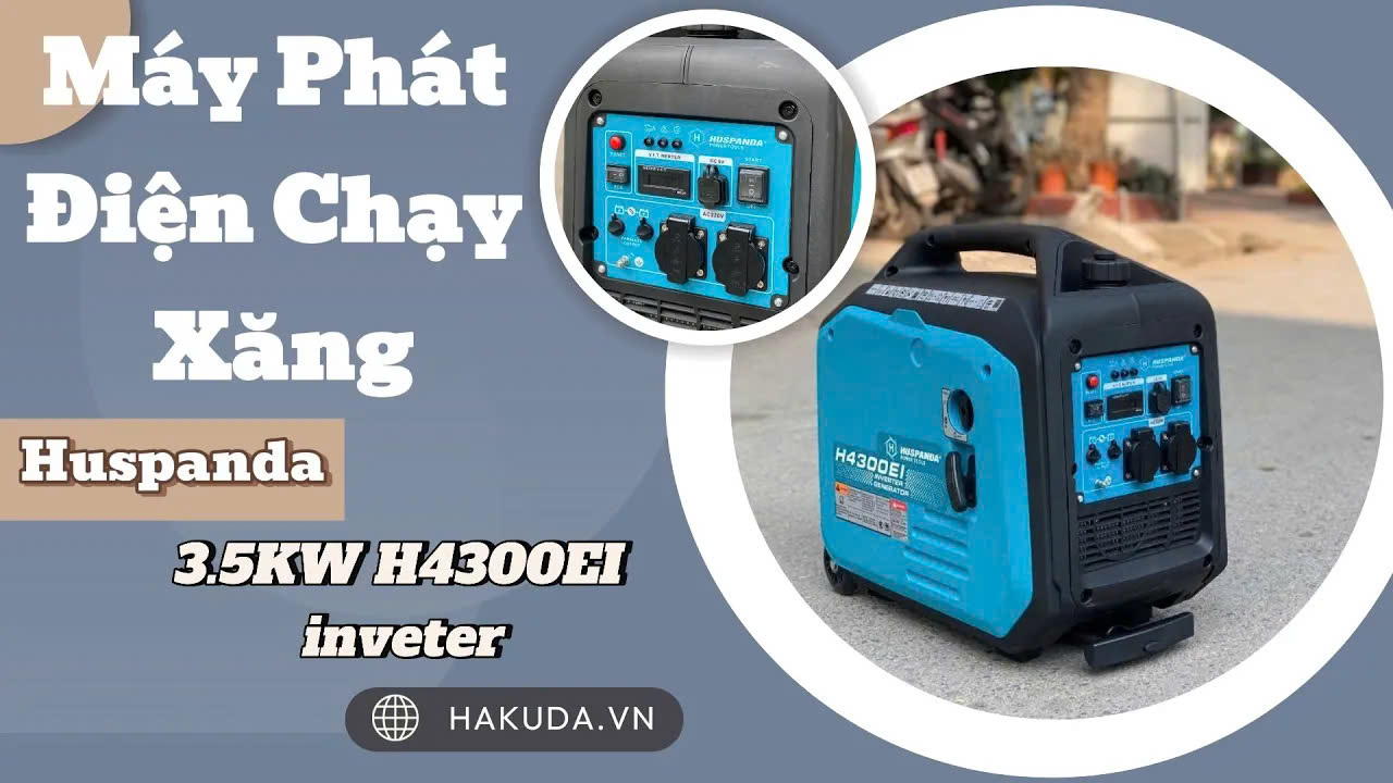 Máy Phát Điện Chạy Xăng Huspanda 3.5KW H4300EI Inverter- Giải Pháp An Tâm Cho Mọi Gia Đình