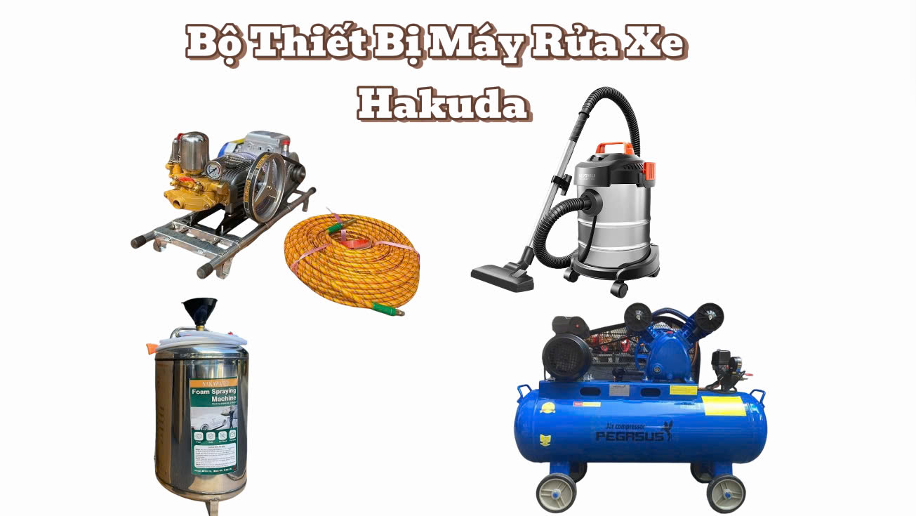 Bộ Thiết Bị Máy Rửa Xe Cơ Bản Hakuda