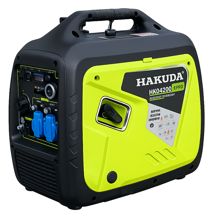 Máy Phát Điện Chạy Xăng Inverter Hakuda 4.2KW HKD4200IEPRO Đề Siêu Cách Âm