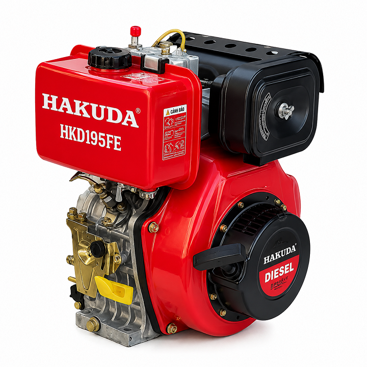 Động Cơ Diesel Hakuda HKD195FE 12.5HP Có Đề
