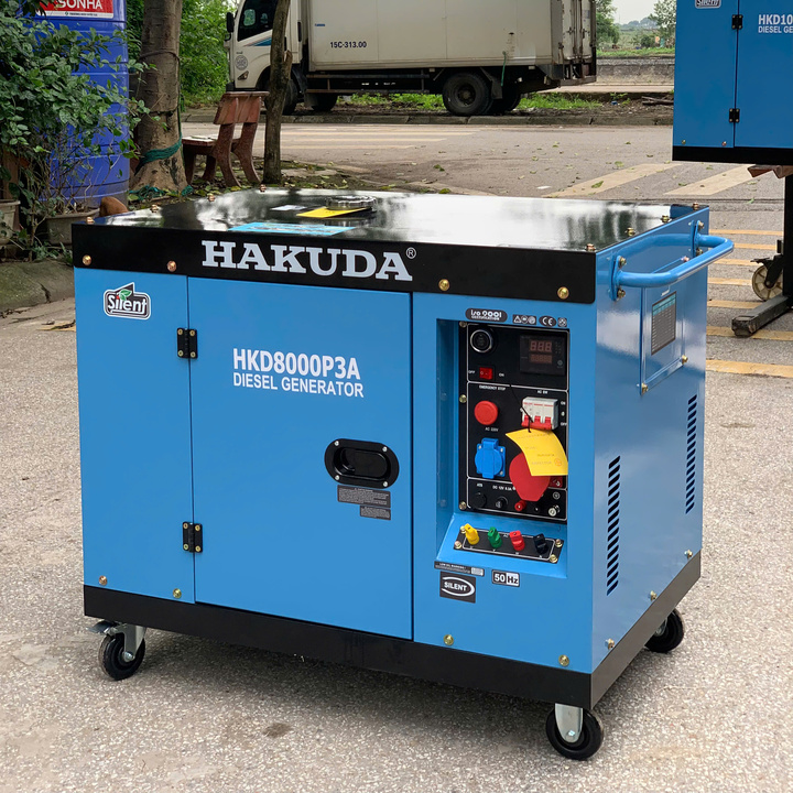 Máy Phát Điện Chạy Dầu 8KW Hakuda HKD8000P3A 3 Pha Đề