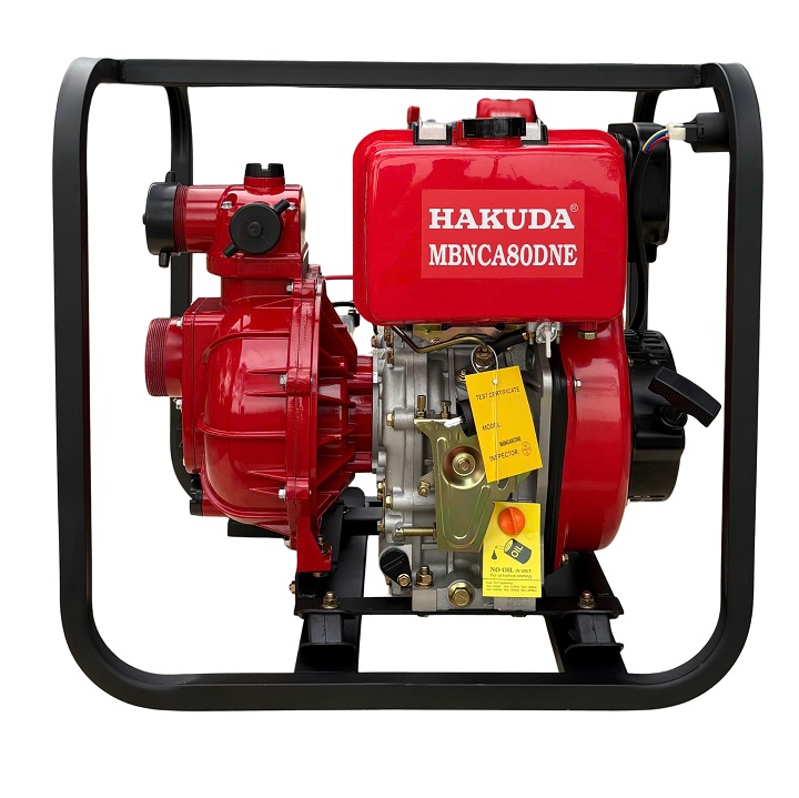 Máy Bơm Nước Cứu Hỏa Chạy Dầu Hakuda 10HP MBNCA80DNE