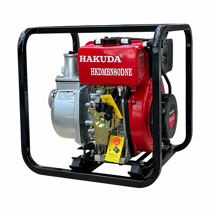 Máy Bơm Nước Chạy Dầu Hakuda 4KW HKDMBN80DNE Có Đề