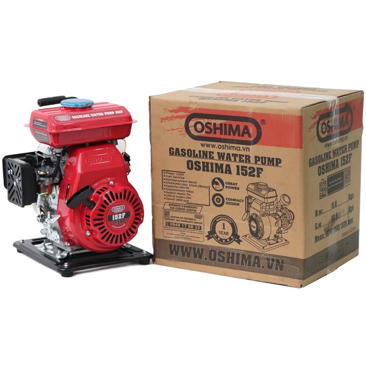 Máy Bơm Nước Chạy Xăng 4 Thì 2.5HP Oshima 152F