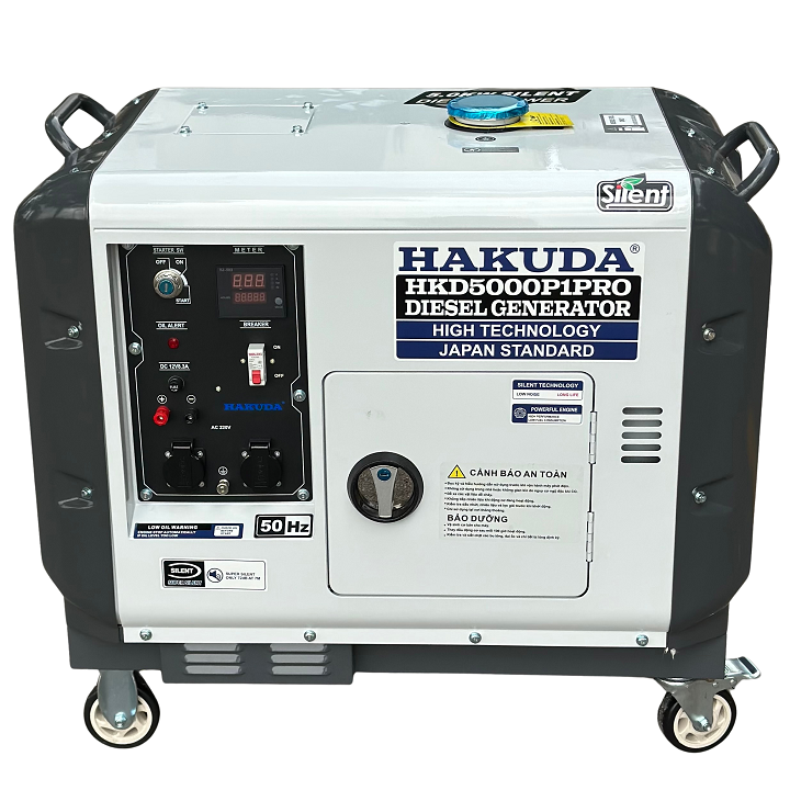 Máy Phát Điện Chạy Dầu 5KW Hakuda HKD5000P1PRO Siêu Cách Âm