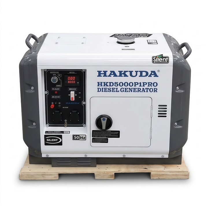 Máy Phát Điện Chạy Dầu 5KW Hakuda HKD5000P1PRO Siêu Cách Âm