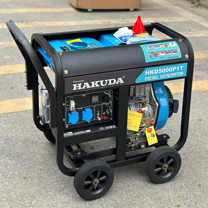 Máy Phát Điện Chạy Dầu 5KW Hakuda HKD5000P1T