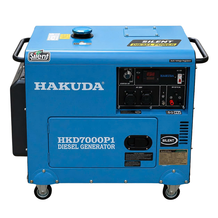 Máy Phát Điện Chạy Dầu 7KW Hakuda HKD7000P1