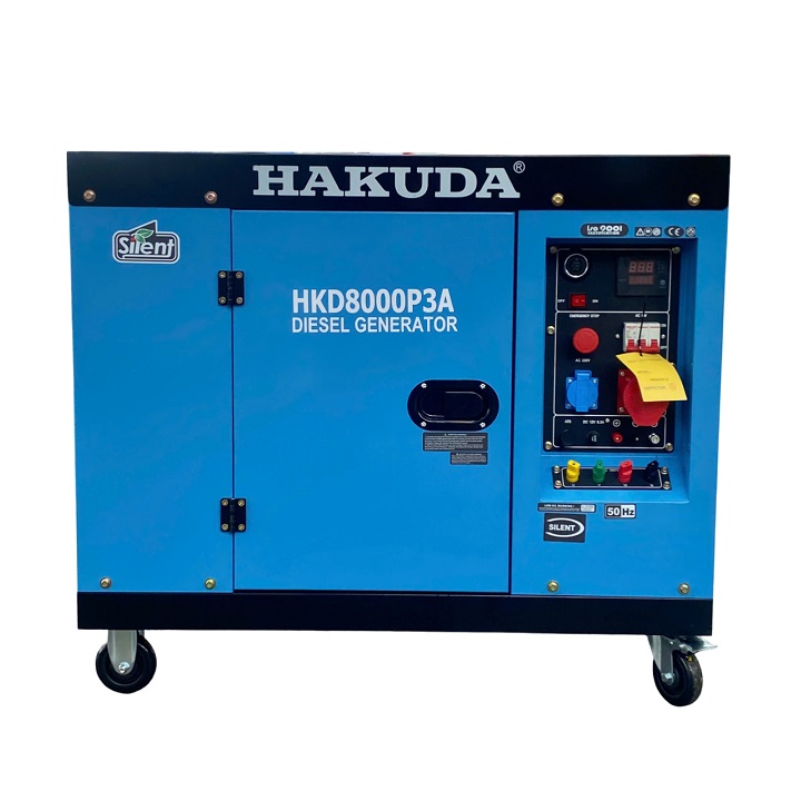 Máy Phát Điện Chạy Dầu Hakuda HKD8000P3A 3 Pha 8KW Có Đề