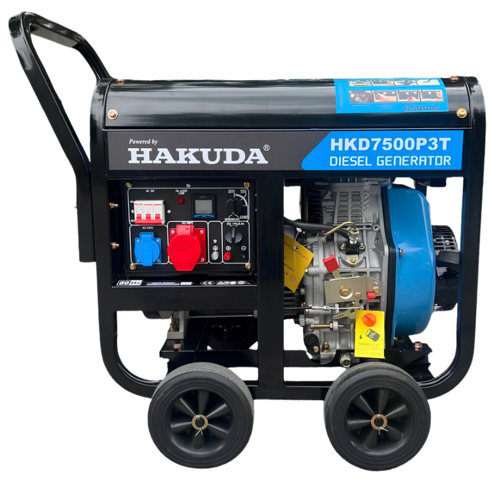 Máy Phát Điện Chạy Dầu 7KW Hakuda HKD7500P3T 3 Pha