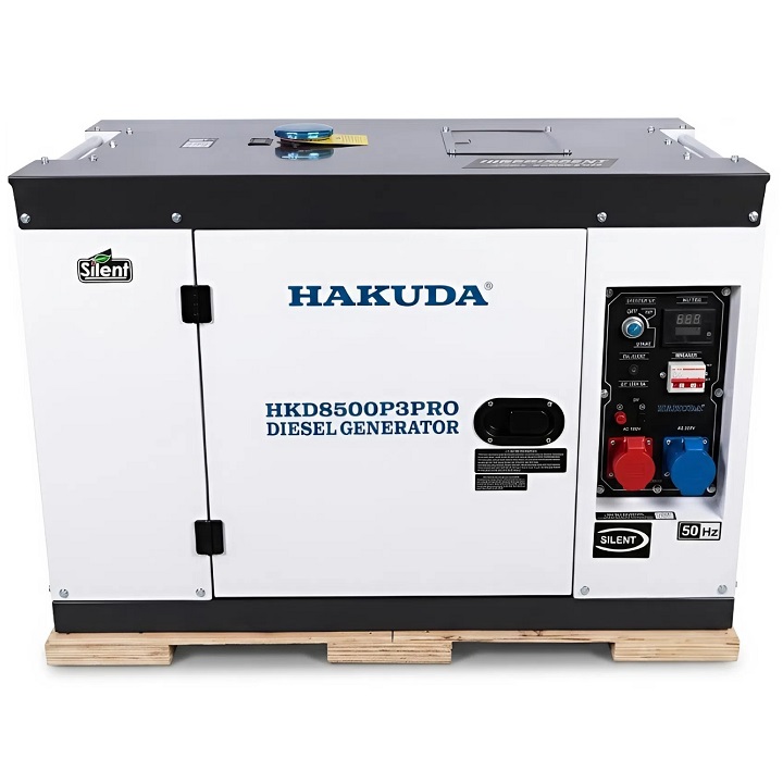 Máy Phát Điện Chạy Dầu Hakuda 8KW HKD8500P3PRO 3 Pha Siêu Cách Âm