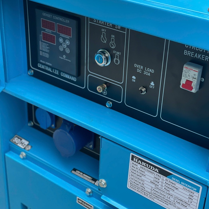 Máy Phát Điện Chạy Dầu 15KW Hakuda HKD15000P1PRO Siêu Cách Âm