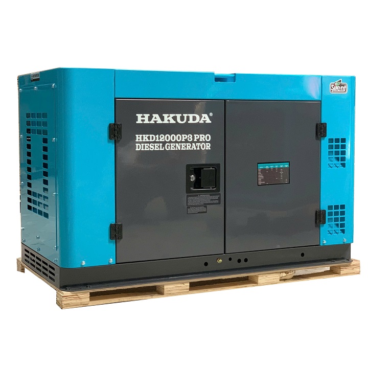 Máy Phát Điện Chạy Dầu Hakuda 12KW HKD12000P3A 3 Pha Siêu Cách Âm