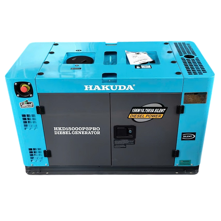 Máy Phát Điện Chạy Dầu Hakuda 15KW HKD15000P3A 3 Pha Siêu Cách Âm