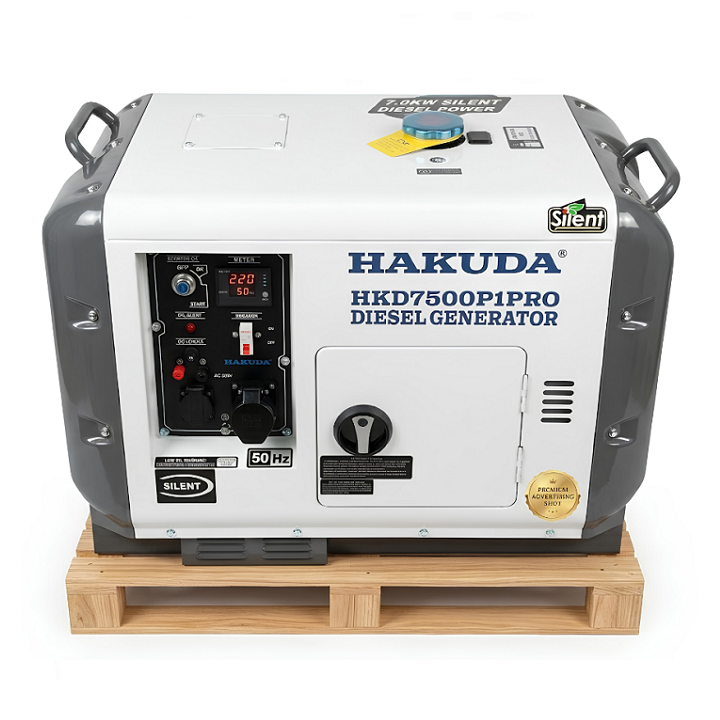 Máy Phát Điện Chạy Dầu Hakuda HKD7500P1PRO 7KW Siêu Cách Âm