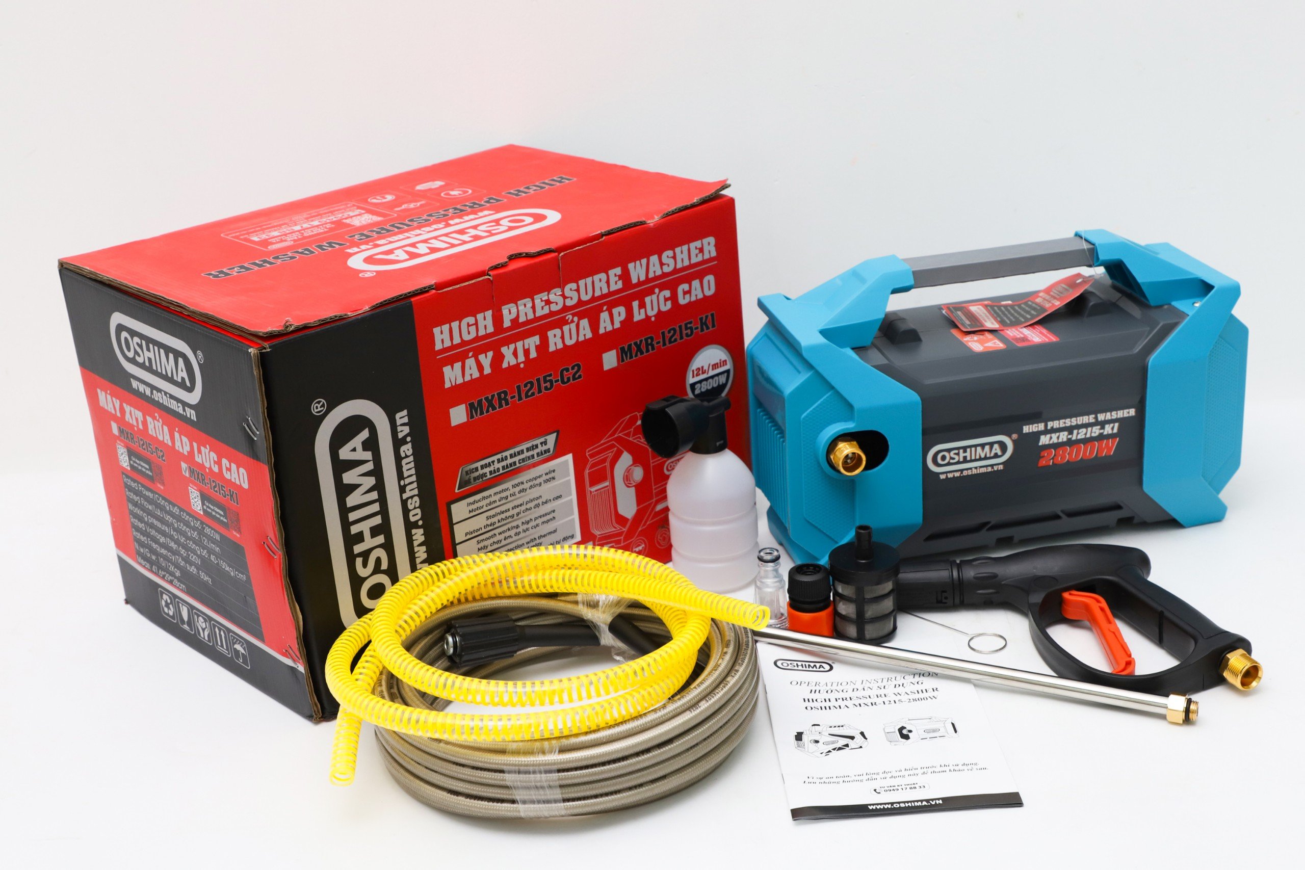 Máy Rửa Xe 2800W Oshima MRX 1215-K1