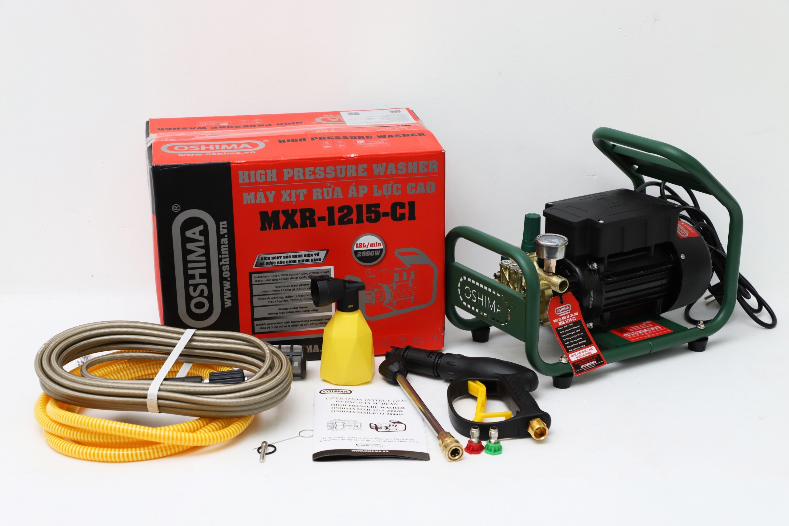 Máy Rửa Xe 2800W Oshima MRX 1215-C1