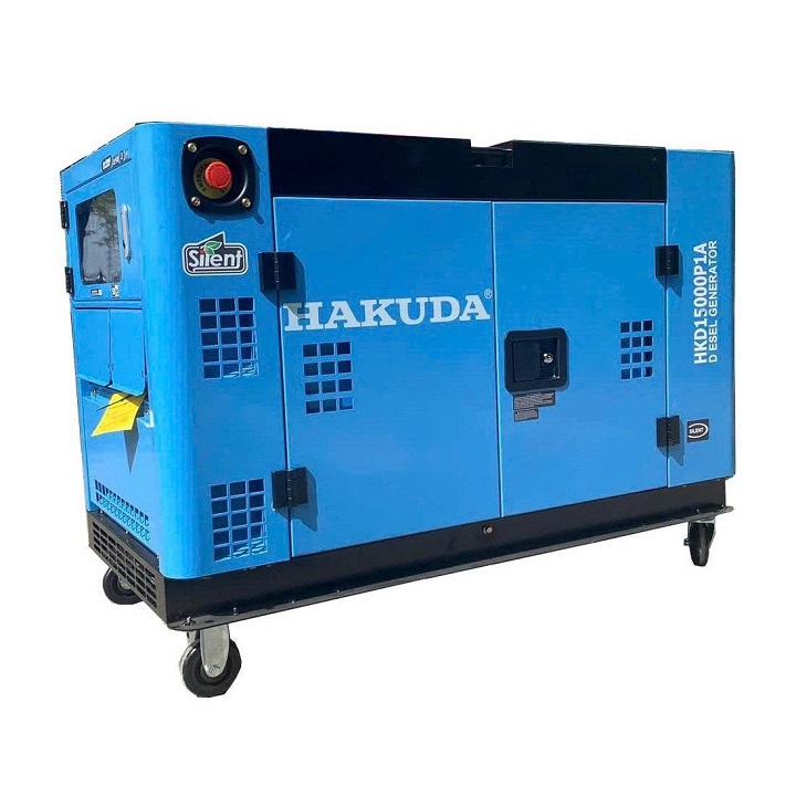 Máy Phát Điện Chạy Dầu 15KW 1Pha  Hakuda 15KW HKD15000P1A Siêu Cách Âm