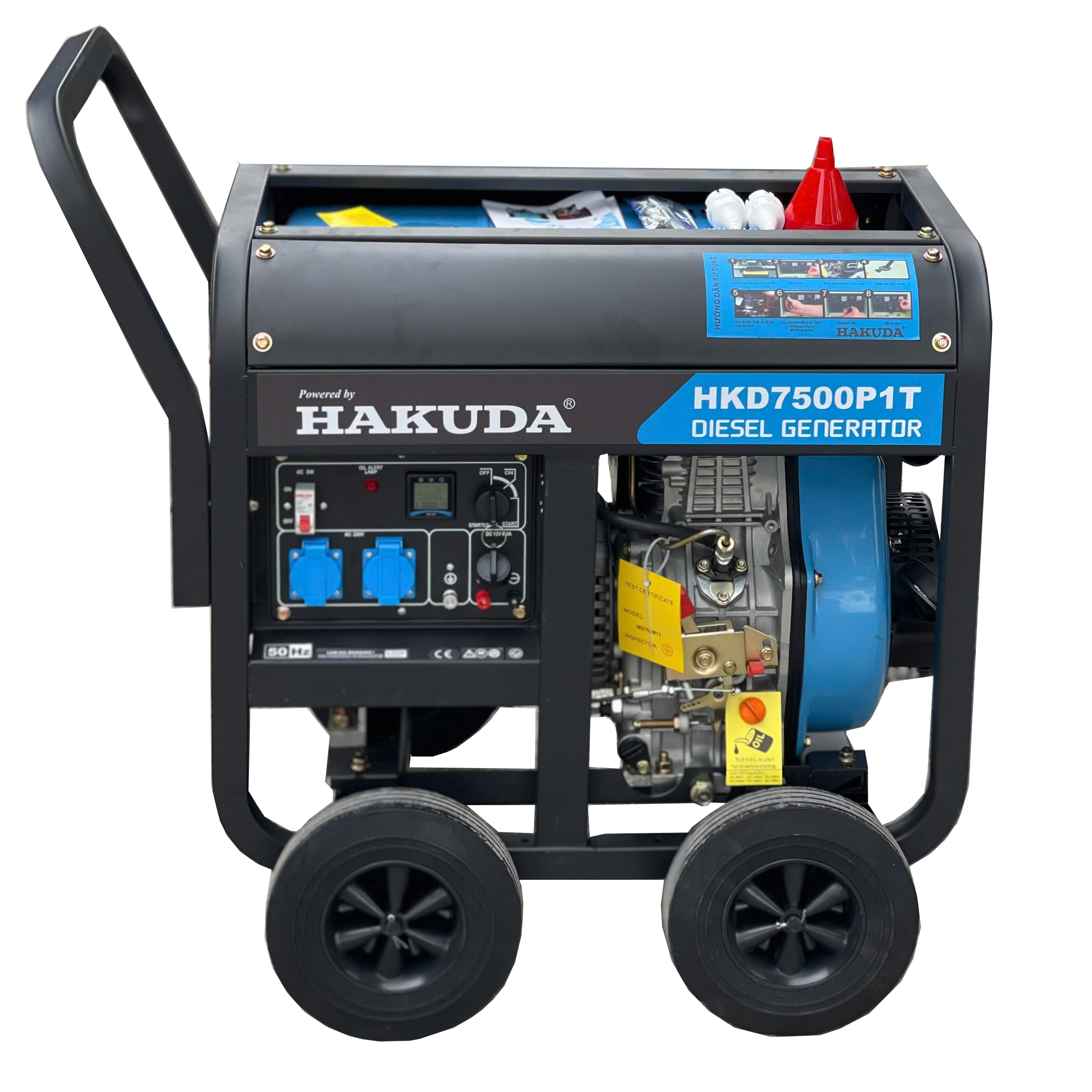 Máy Phát Điện Chạy Dầu 7KW Hakuda HKD7500P1T