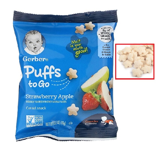 Bánh ăn dặm Gerber Puffs cho bé 8 tháng túi 14g