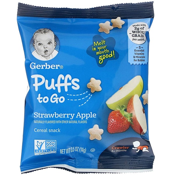 Bánh ăn dặm Gerber Puffs cho bé 8 tháng túi 14g