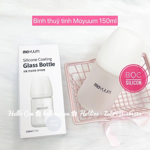 Bình Moyuum Thủy Tinh không núm 150ml và 240ml