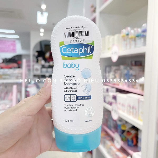 Sữa tắm gội Cetaphil cho trẻ sơ sinh 230ml dạng nắp