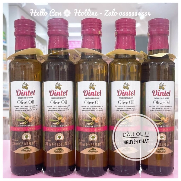 Dầu ăn nguyên chất Olive Dintel 250ml