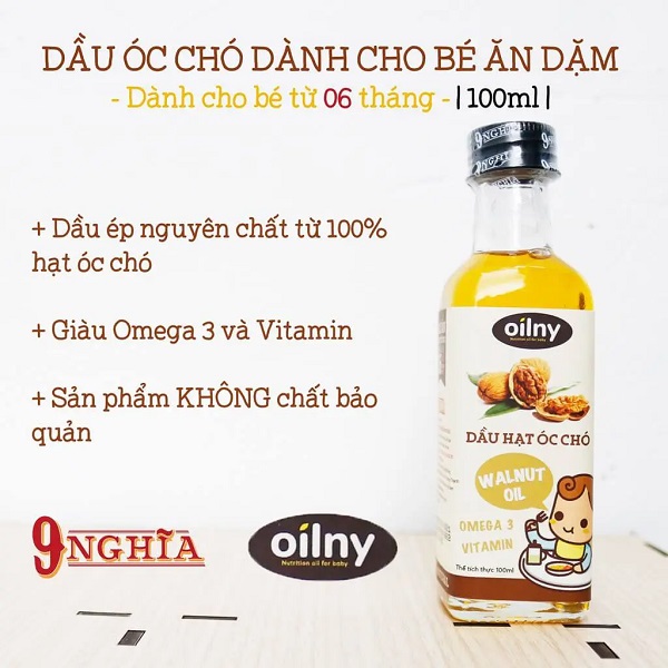 Ưu điểm nổi bật của dầu hạt óc chó Oilny 9 Nghĩa