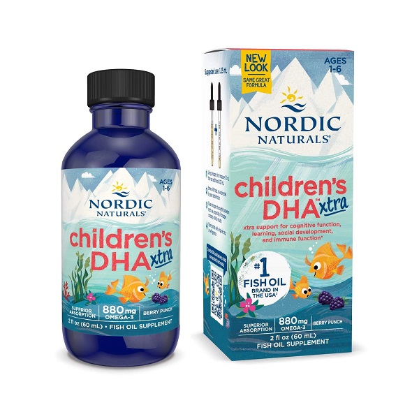 Siro Bổ Sung DHA Cho Bé Children's DHA Extra Nordic Naturals Mỹ 60ml 1-6Y