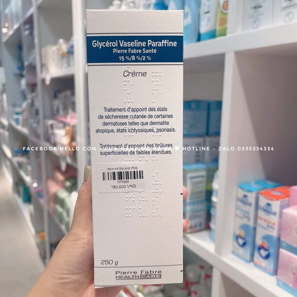 Kem dưỡng ẩm cho bé Cream Glycerol Vaseline Paraffine