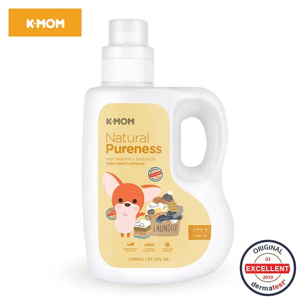 Nước xả vải cho trẻ sơ sinh Kmom dòng Organic Hàn Quốc (1300ml dạng túi, dạng chai 1700ml)