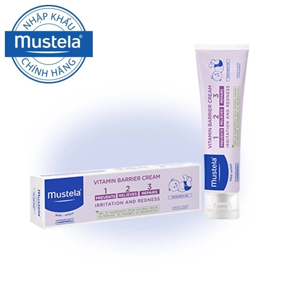 Kem hăm Mustela Vitamin Barrier Cream cho trẻ từ 0 tháng tuổi