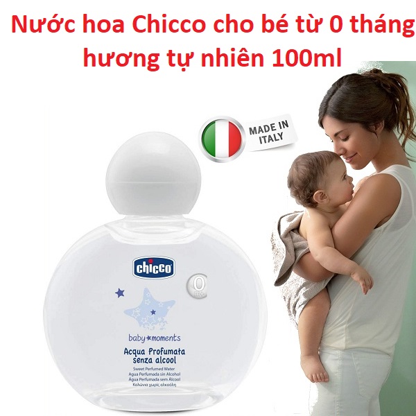 Nước hoa Chicco cho bé từ 0 tháng hương tự nhiên 100ml