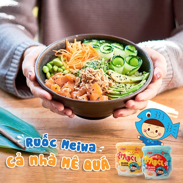 Ruốc cá hồi Meiwa ít muối Nhật Bản cho bé 1 tuổi trở lên, 48g