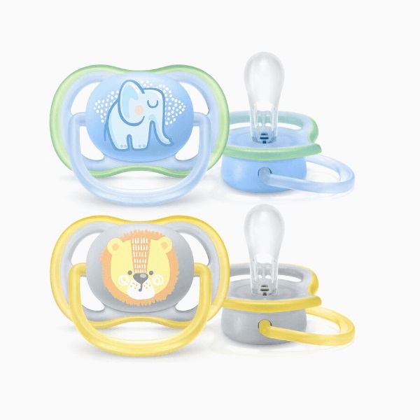 Ti giả Avent Ultra air Happy set 2 chiếc cho bé 0-6M và 6-18M