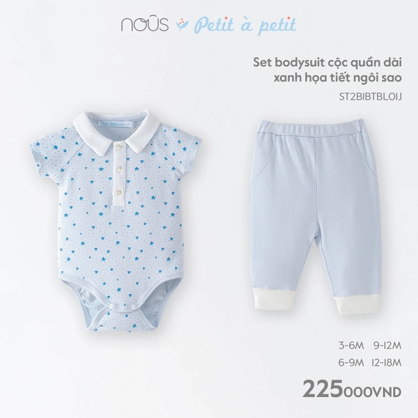 Set Bodysuit cộc quần dài Nous